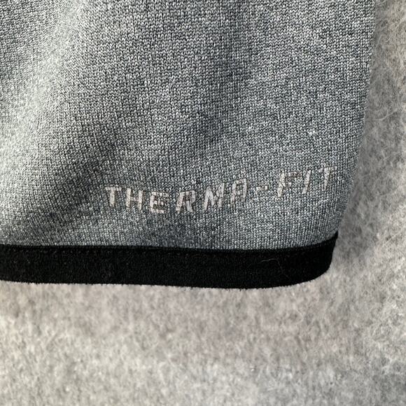 Nike Therma-Fit Hoodie Mens M Pullover Gray Colorblock Microfiber Fleece Stretch - Picture 7 of 11
